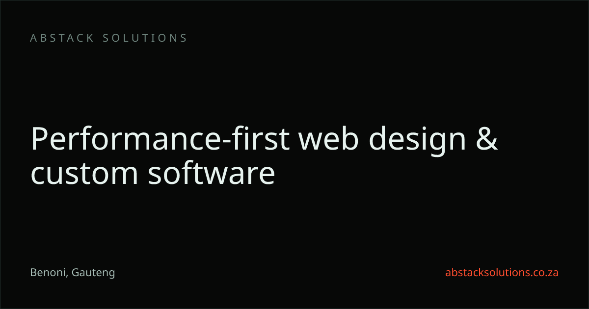 Web Design Gauteng | 7-Day Marketing Websites | Abstack Solutions